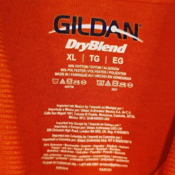 State University of New York Suny New Paltz GILDAN Tag XL Orange College Polo - Picture 3 of 4